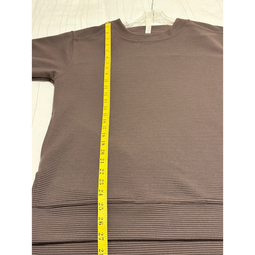 Zella Ribbed Ottoman Pullover Tunic Sweatshirt Women's Small Charcoal Gray - Picture 5 of 6